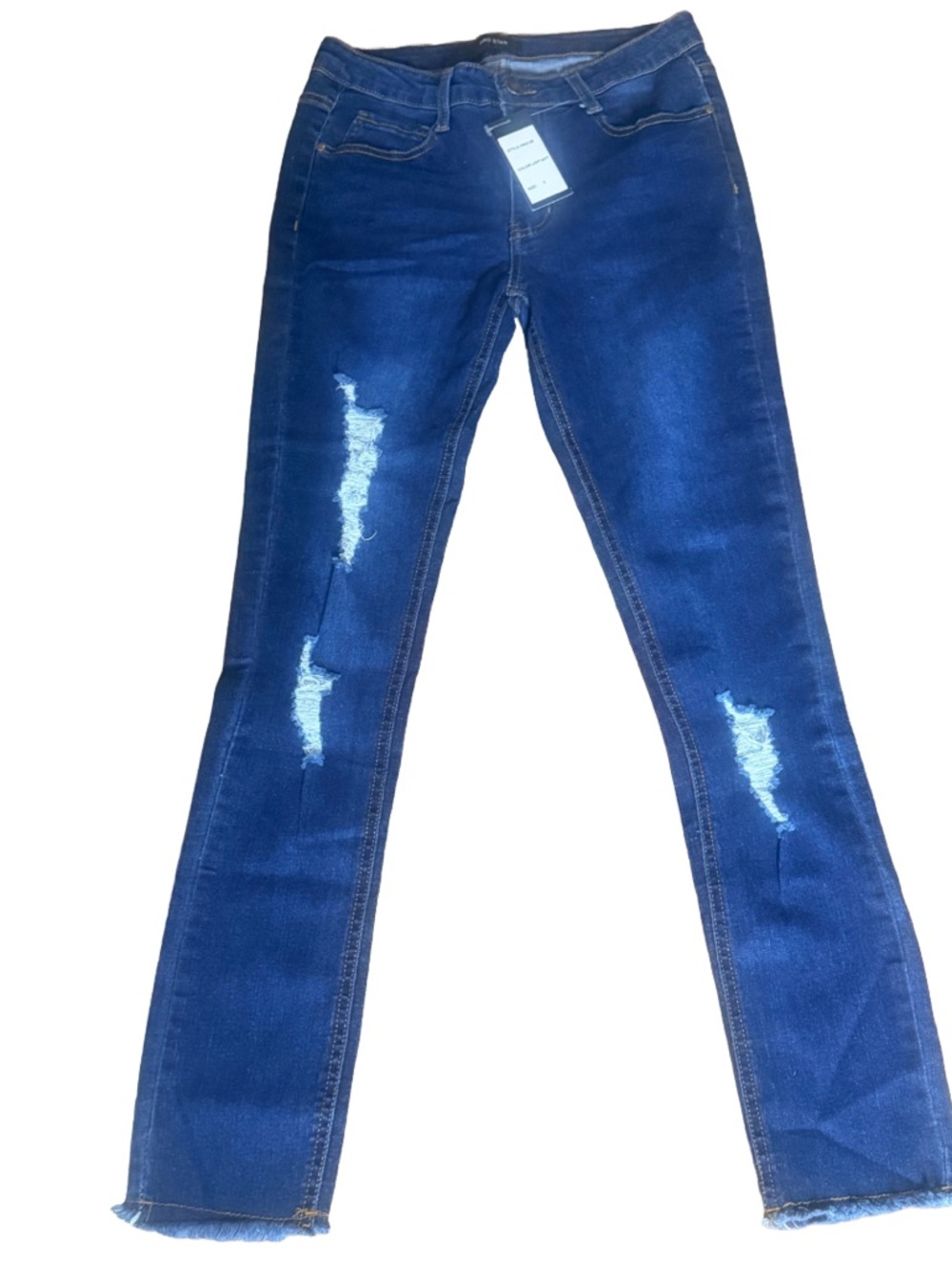 Pro Star Women's Blue Distressed Skinny Jeans Size 5 NWT